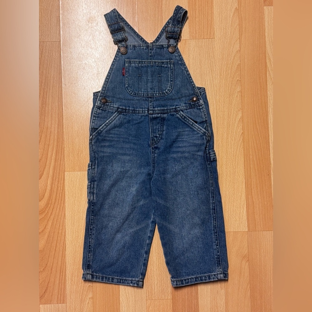 Levi's Kids Dark Blue Denim Overalls
